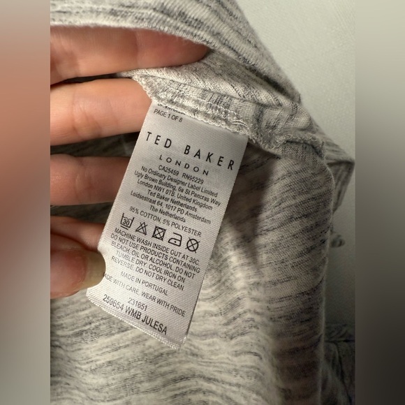 Ted Baker London Julesa Cotton-Blend Grey Tank Top Medium - Picture 8 of 10